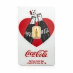 1 Gram .9999 Gold Coca Cola Love Bar - PAMP