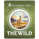The Wild: Pronghorn Antelope Colourised 1oz Silver Round - Scottsdale Mint